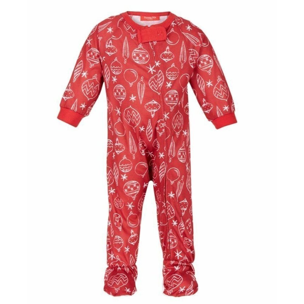 Christmas Family Pjs Infant 6-9 Month Matching Baby Ornament-Print One Piece 112